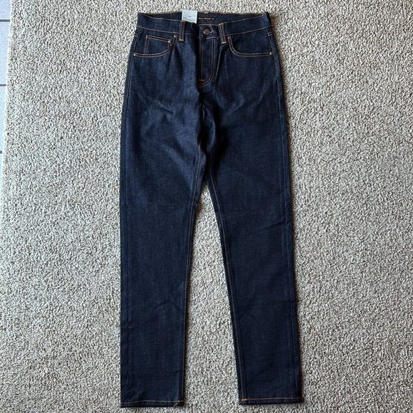 NWT Nudie Jeans Co Men’s Steady Eddie II Tapered Dry True Denim Jeans 29 x 34 - Picture 2 of 16